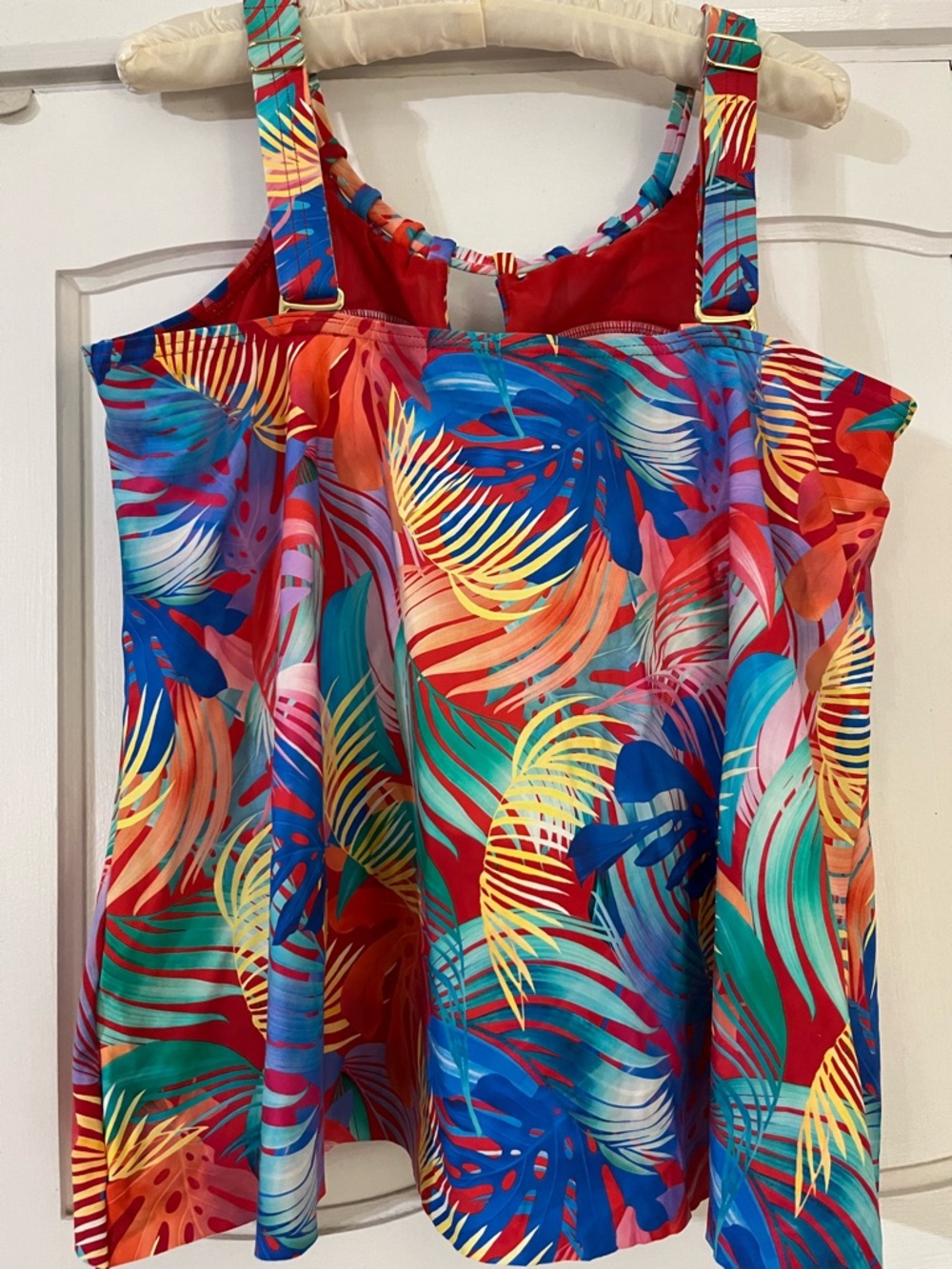 Sunsets Escape Tropical Sadie Tankini Top Sz 14 and Sporty Swim Skirt Sz XL - Picture 5 of 12